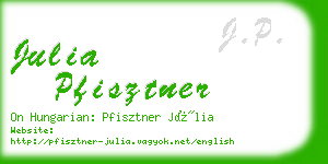 julia pfisztner business card